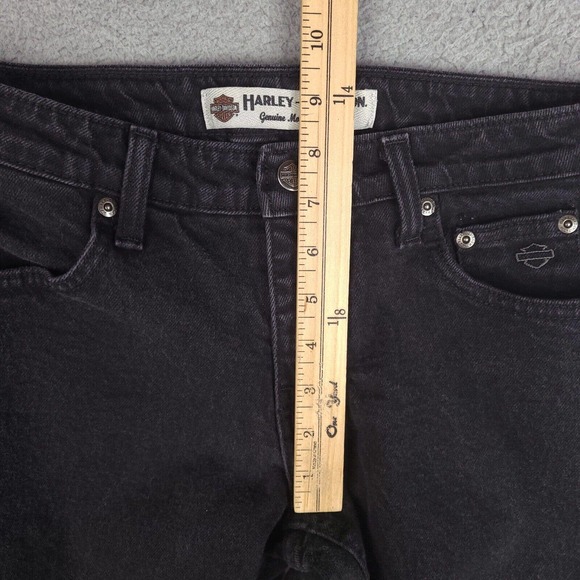 Harley Davidson Jeans Womens 4P Black Denim Bootcut 27x27 Cotton Blend - Picture 13 of 15